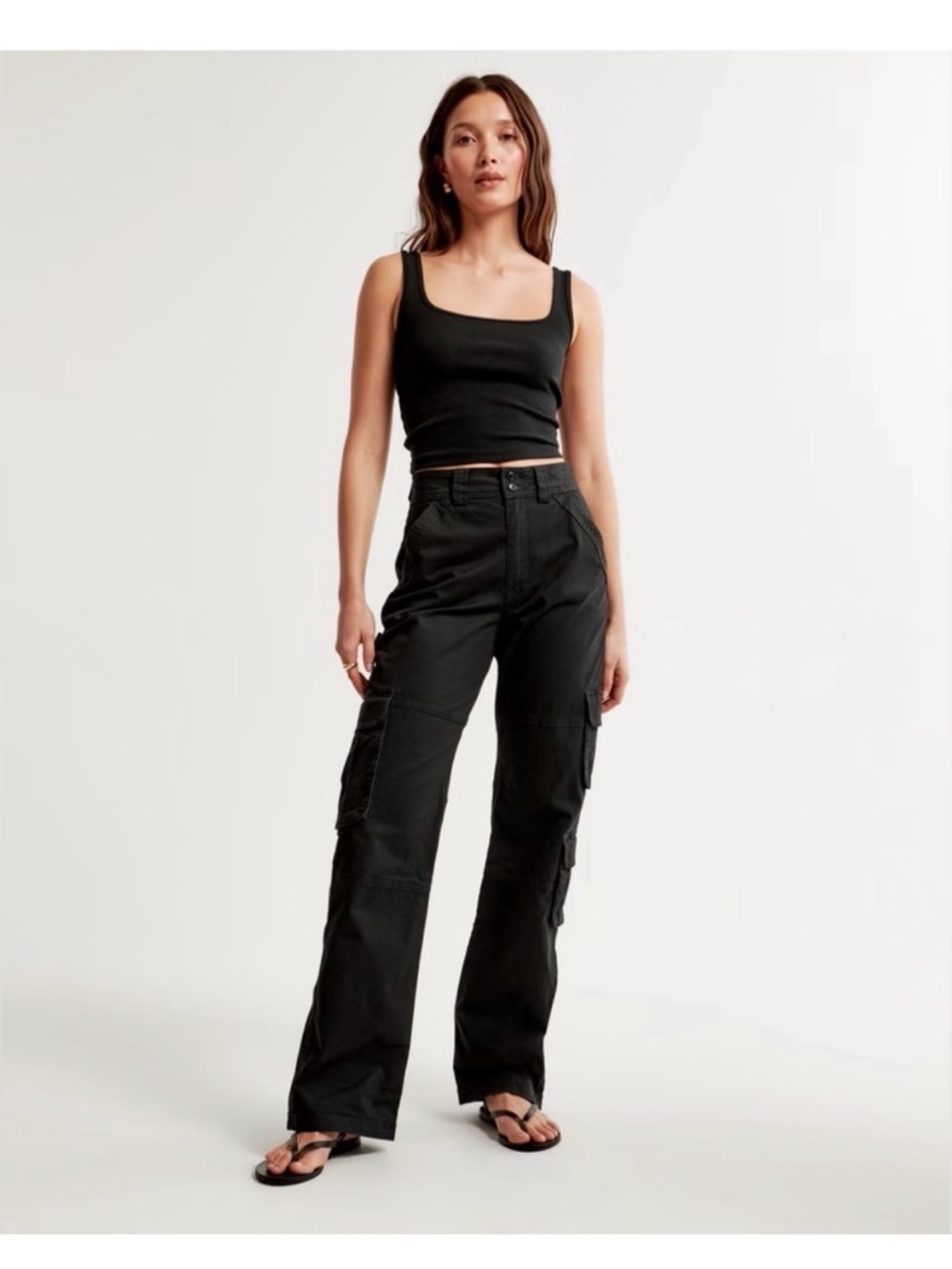 Black relaxed Cargo Pants - Abercrombie